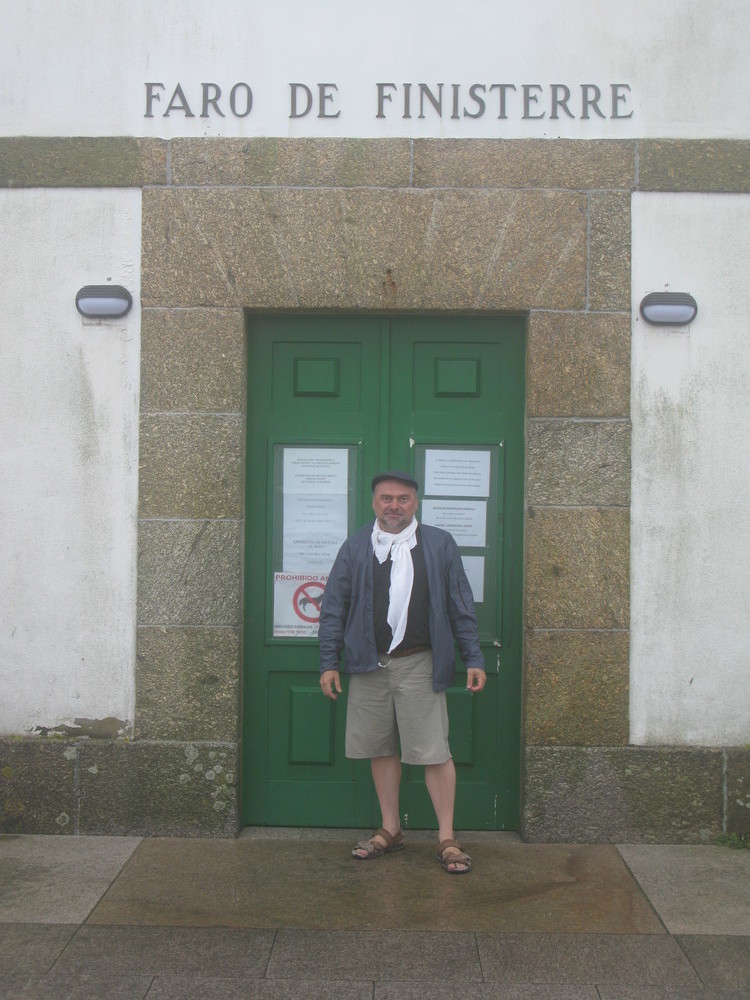 Massimo Portolani al faro de Finisterre